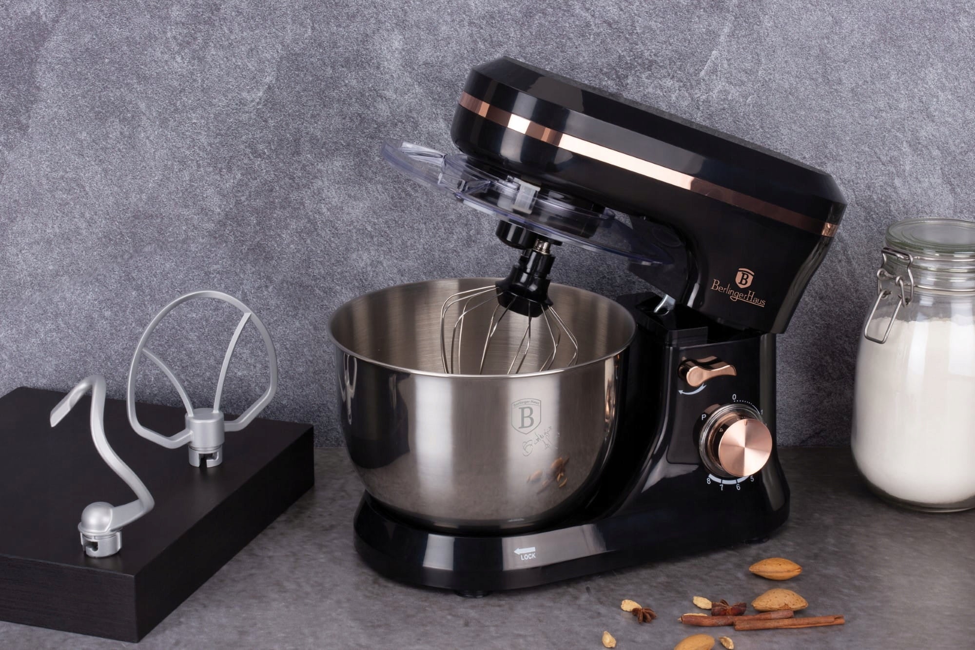 Planetary robot BERLINGER HAUS BH-9458 1000W Kitchen mixer with bowl 4,5L Packaging status original