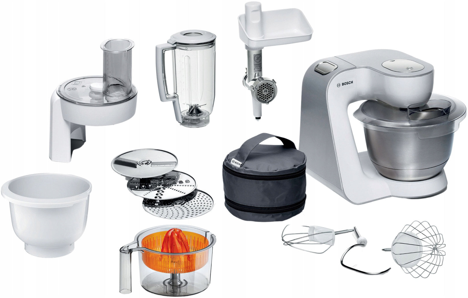 Planetary robot Bosch MUM58258 1000 In 2 bowls 7 speed meat grinder Packaging status original