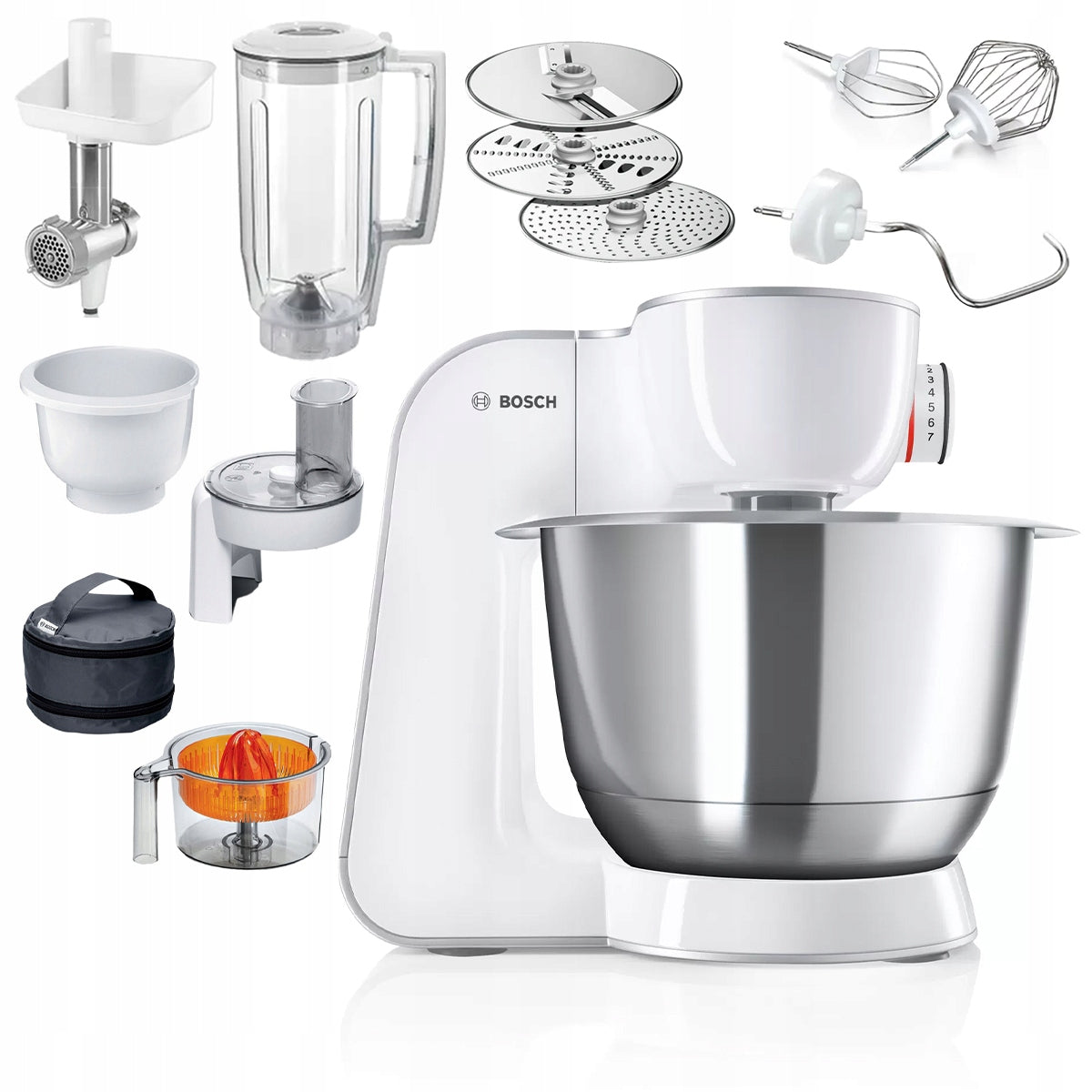 Planetary robot Bosch MUM58258 1000W 7 speed Meat grinder 2 bowls!