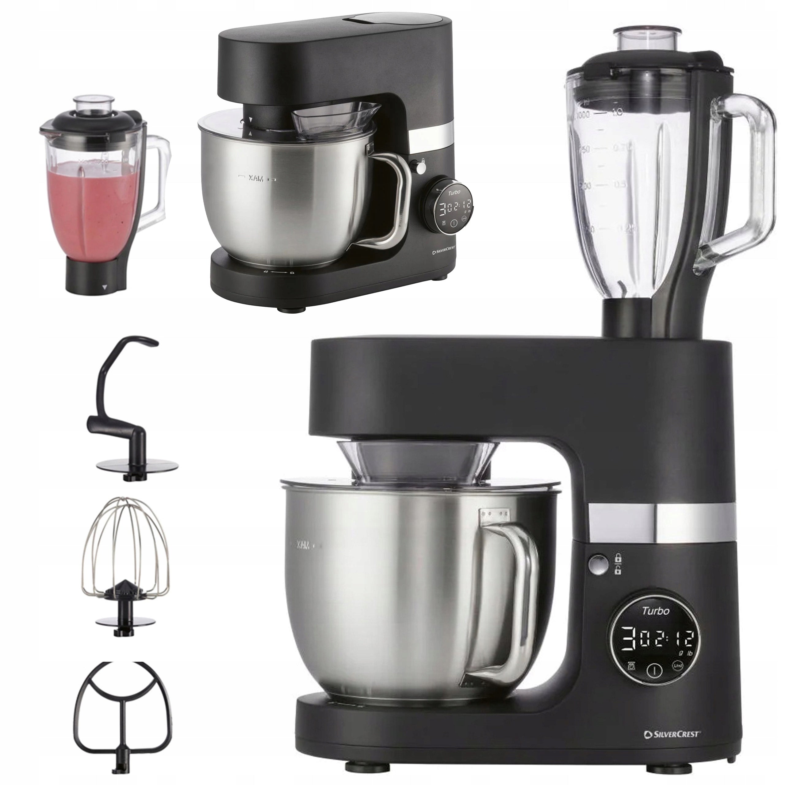 Planetary robot Silvercrest SKMW 900 C1 black mixer bowl 5L 900W