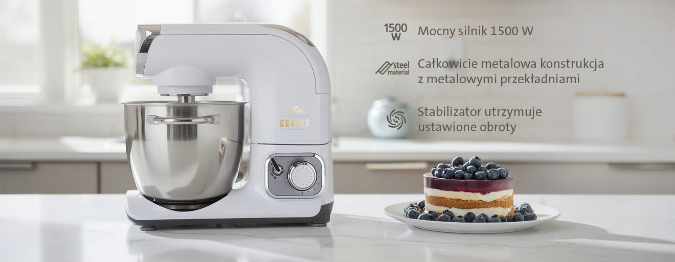 Planetary robot kitchen mixer ETA Gratus Evo Max II 1500W bowl 5,5L Packaging status original