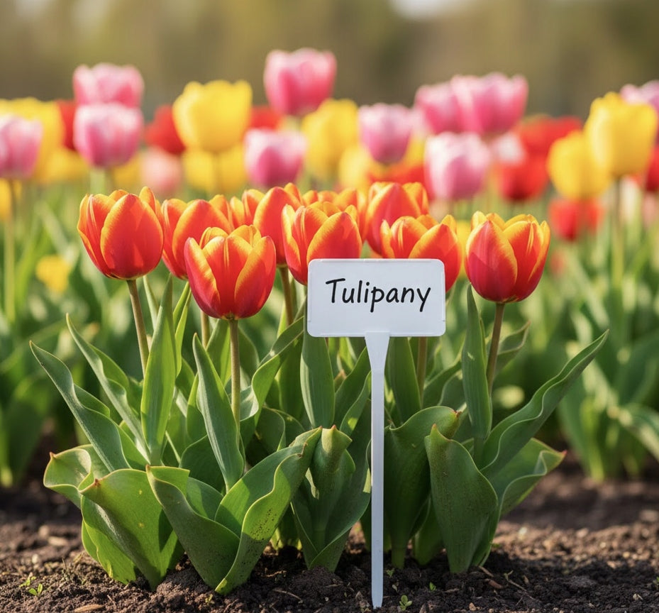 Plant Description Labels LARGE 16x11 cm Interchangeable White Field Brand GruGarden
