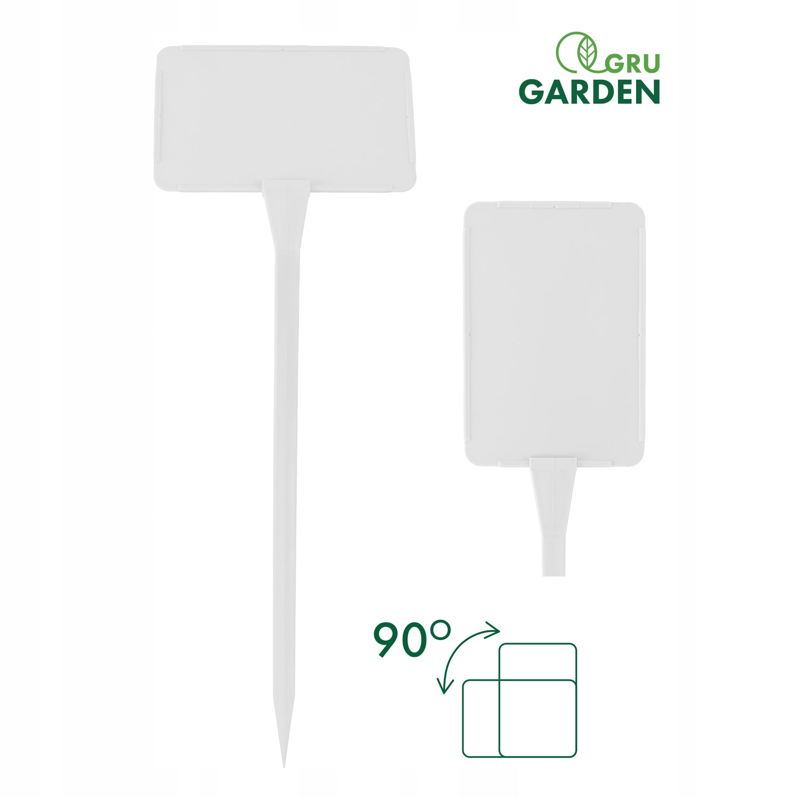 Plant Description Labels LARGE 16x11 cm Interchangeable White Field Width 161 mm