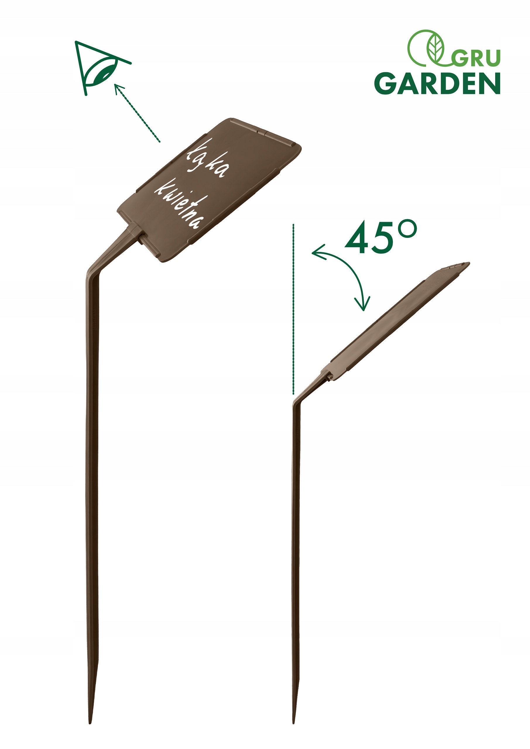 Plant Description Labels LARGE 16x11cm Interchangeable Field + Marker Product height 50 cm