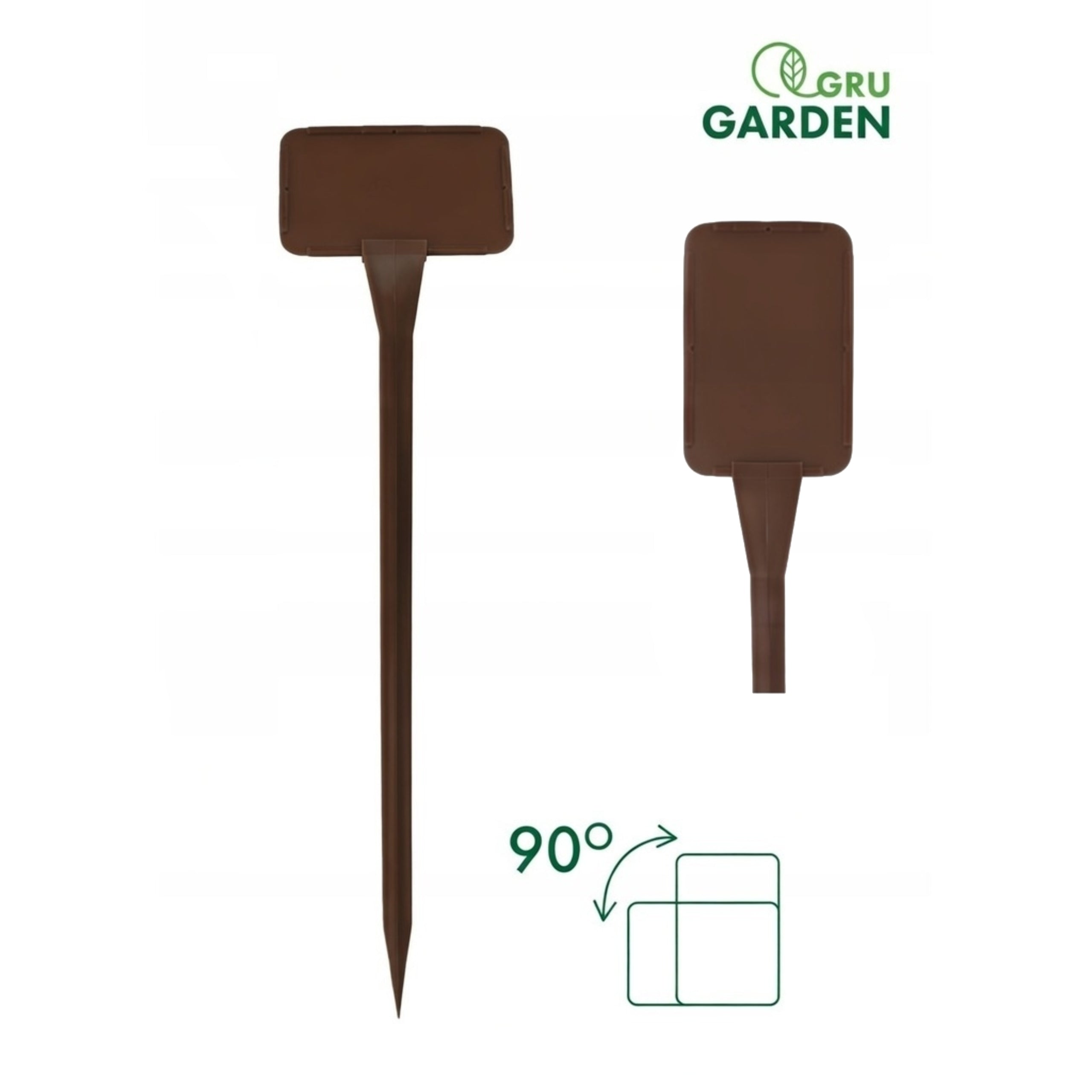 Plant Description Labels Small 10,5x7cm Interchangeable Brown Field Kind standing