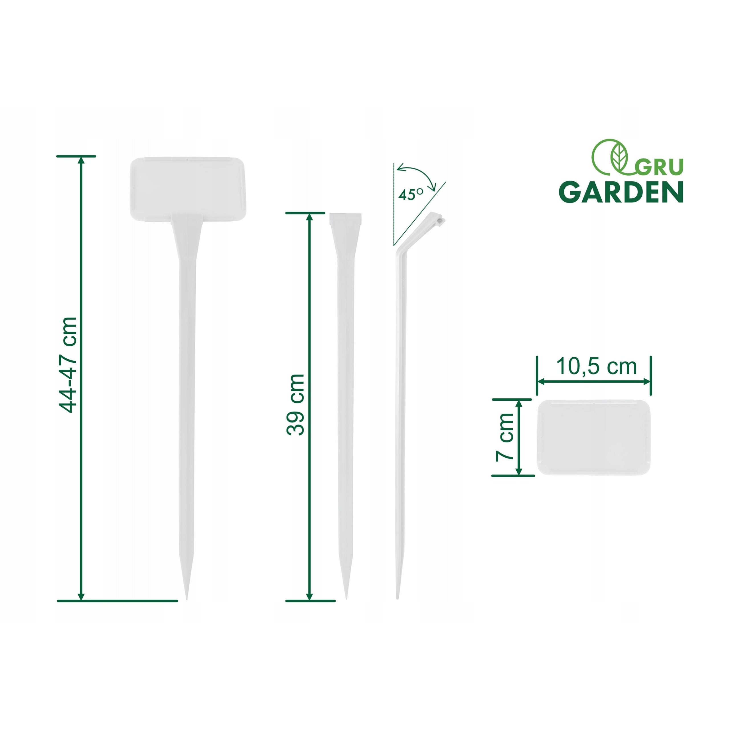 Plant Description Labels Small 10,5x7cm Interchangeable White Field Number of pieces 10 pcs