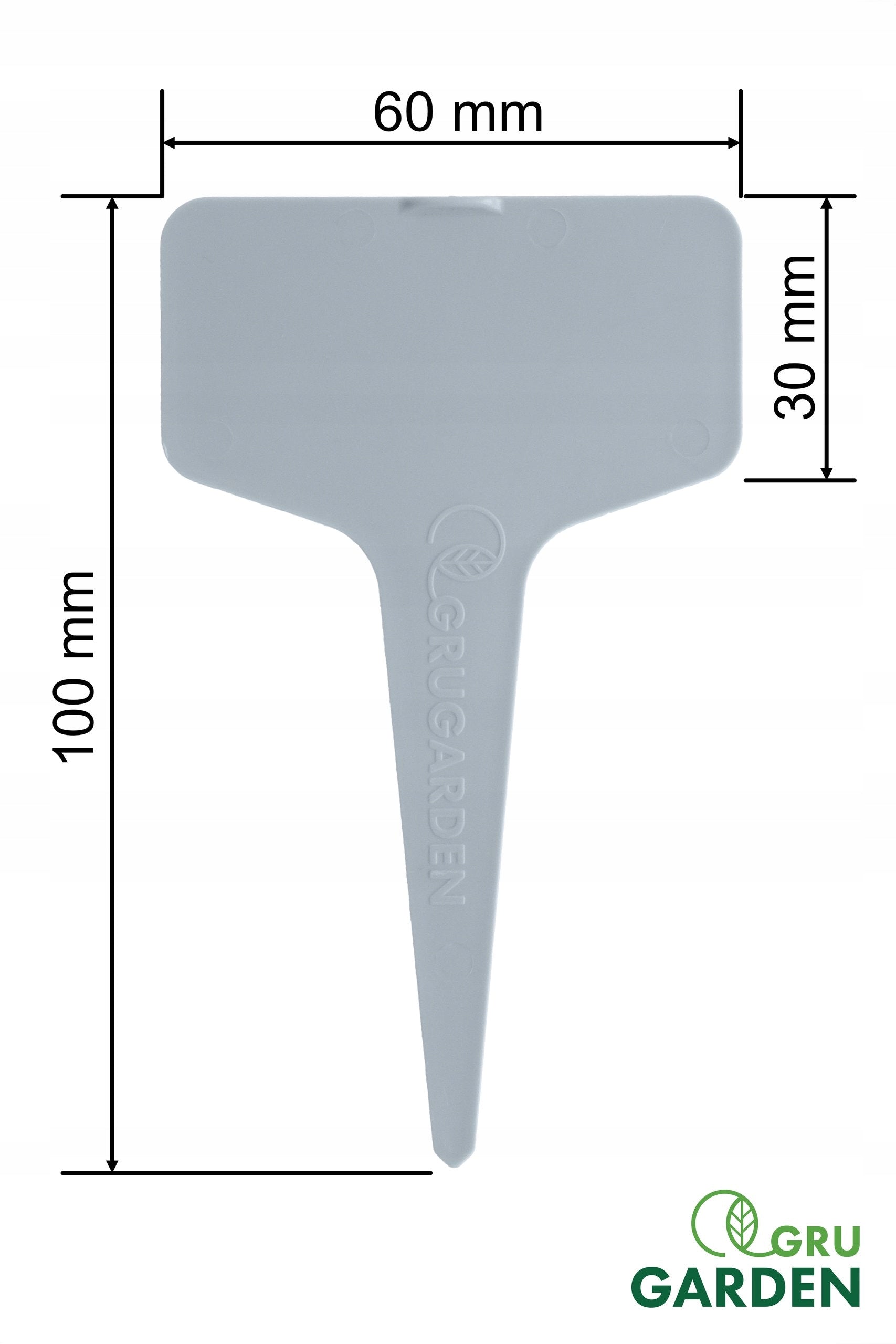 Plant Description Plates 6x3 cm For Seedling VEGETABLE Description Grey + Marker Color gray
