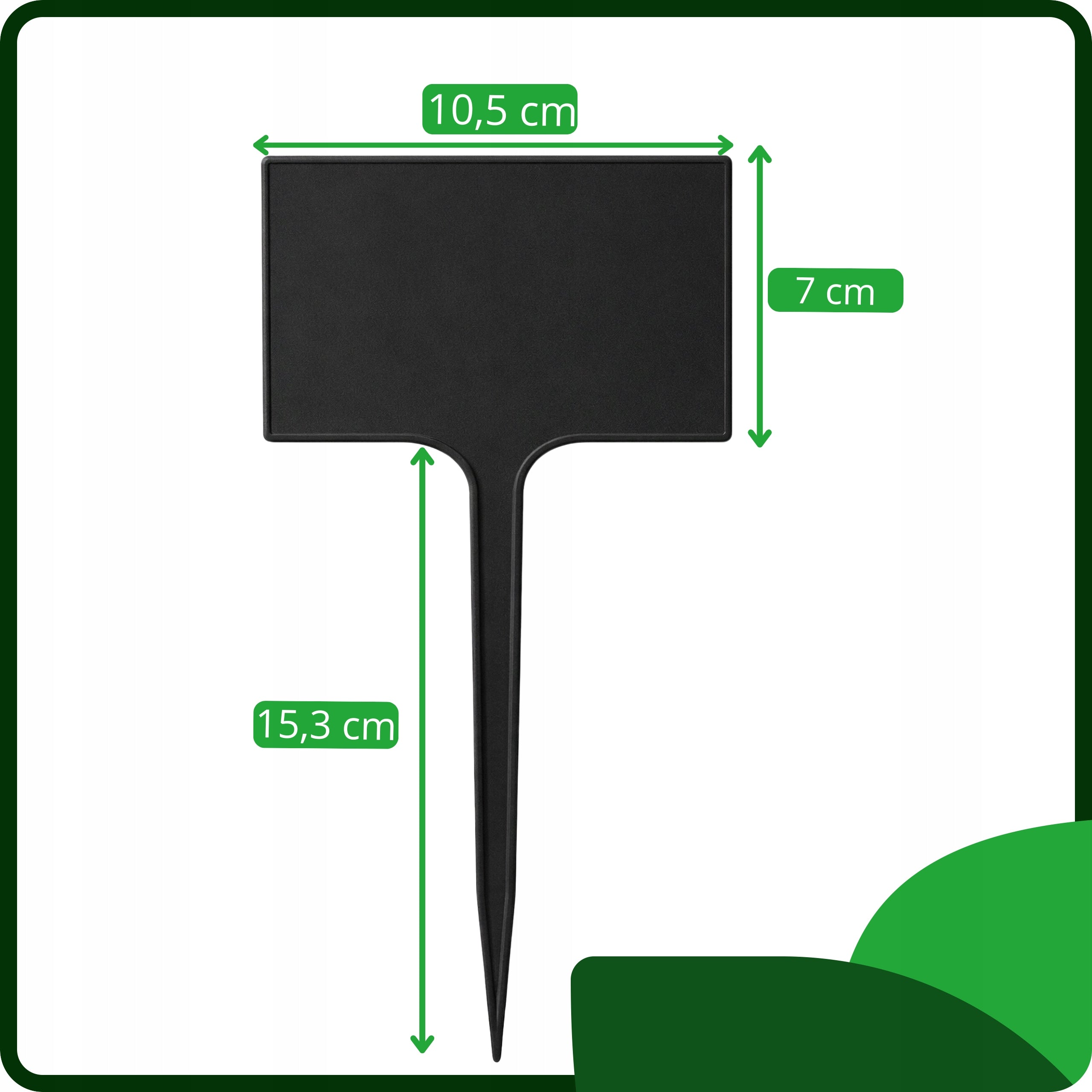 Plant Labels Description Tags 7x10,5cm Black Flowers Marker Kind standing