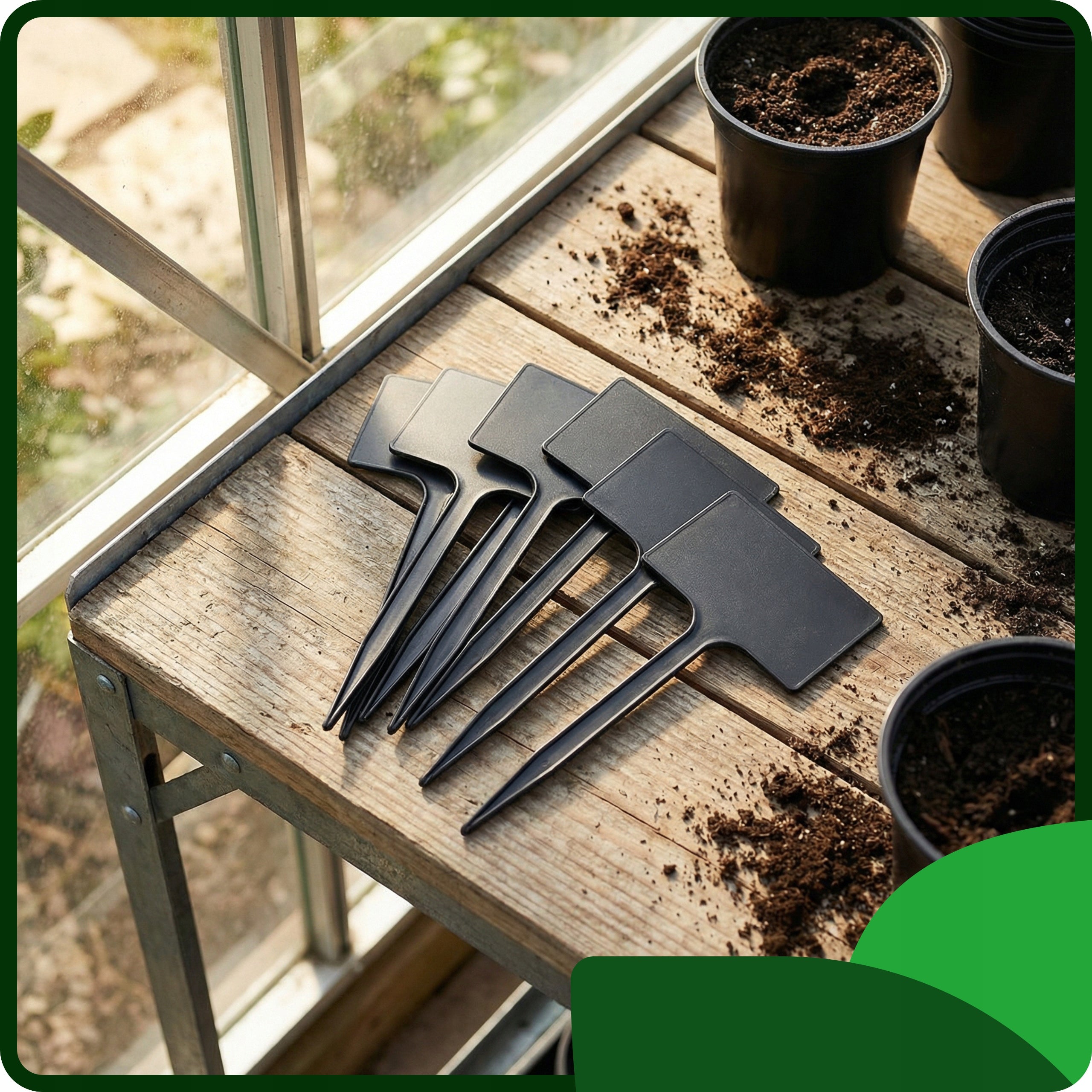 Plant Labels Description Tags 7x10,5cm Black Flowers Marker Manufacturer code do warzyw, ozdobnych, pomidorow, byli, ziół