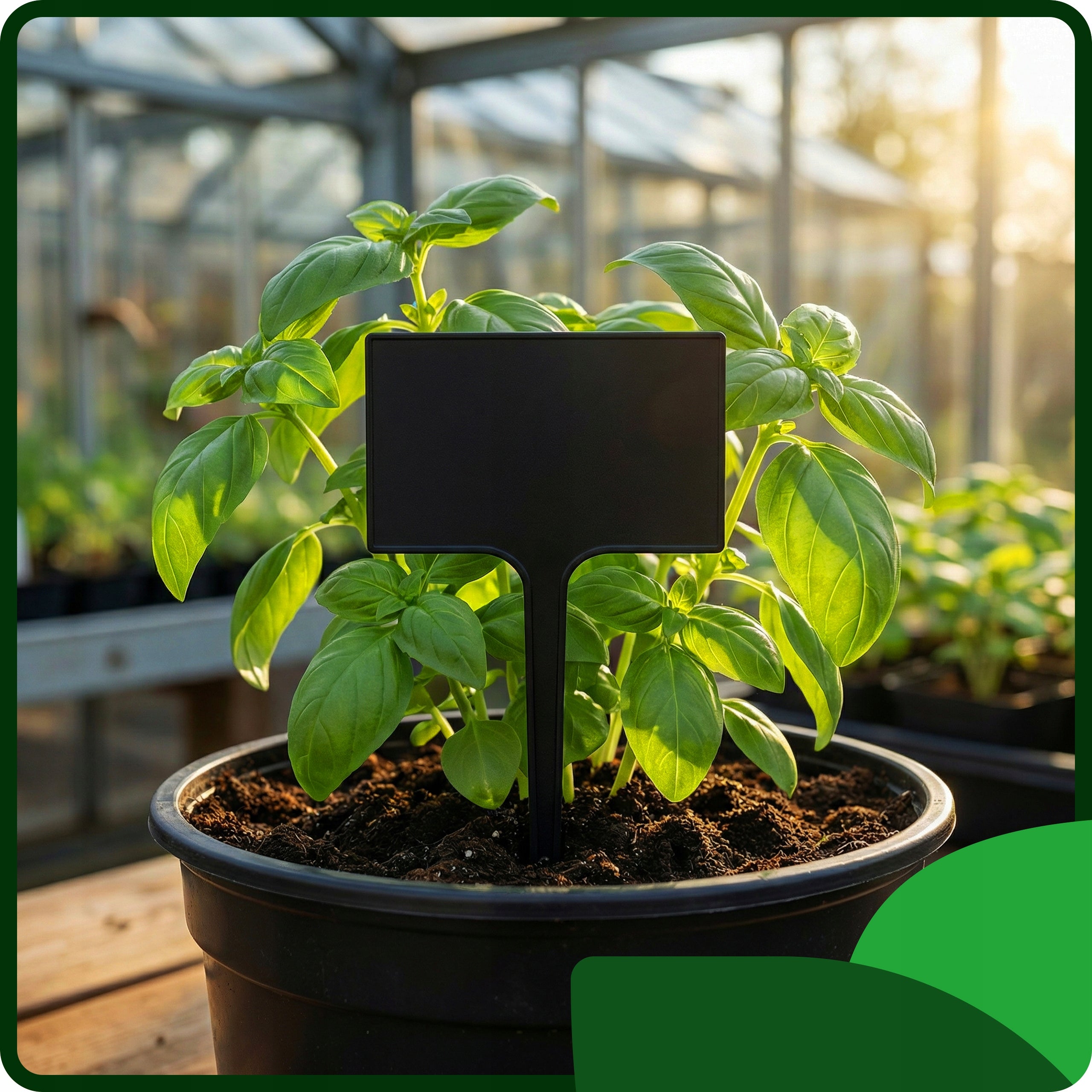 Plant Labels Description Tags 7x10,5cm Black Flowers Marker Width 105 mm