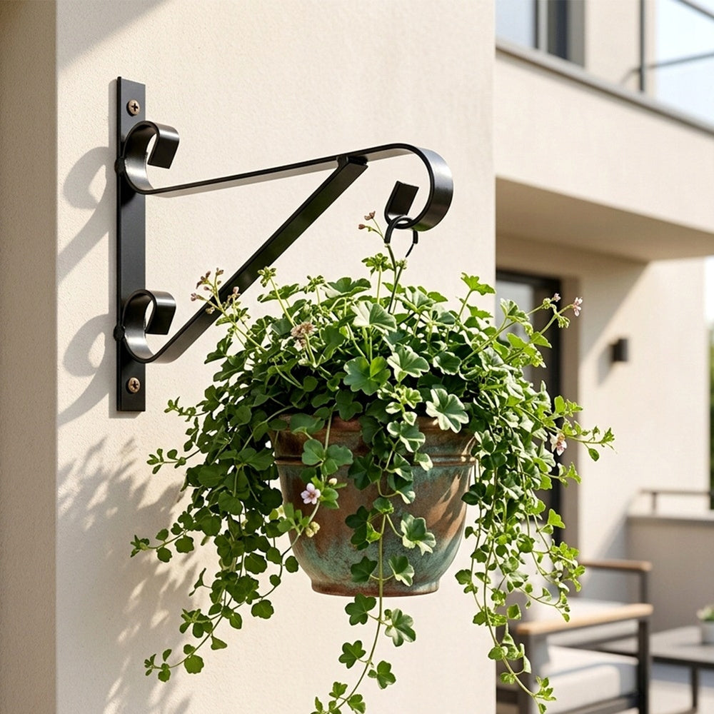 Plant Pot Holder Wall Mounted Decorative Metal Flowerbed Packaging status original