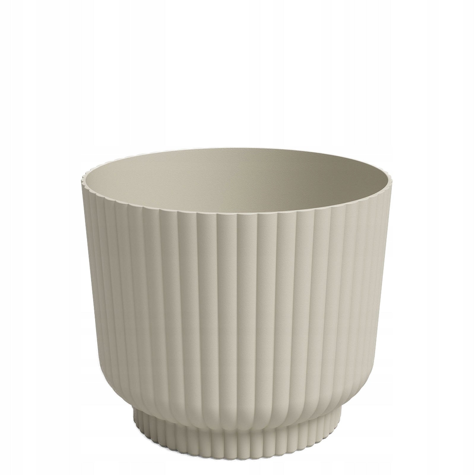 Planter Cream Frost Resistant Style Modern Ribbed Miami Wavy 30 cm