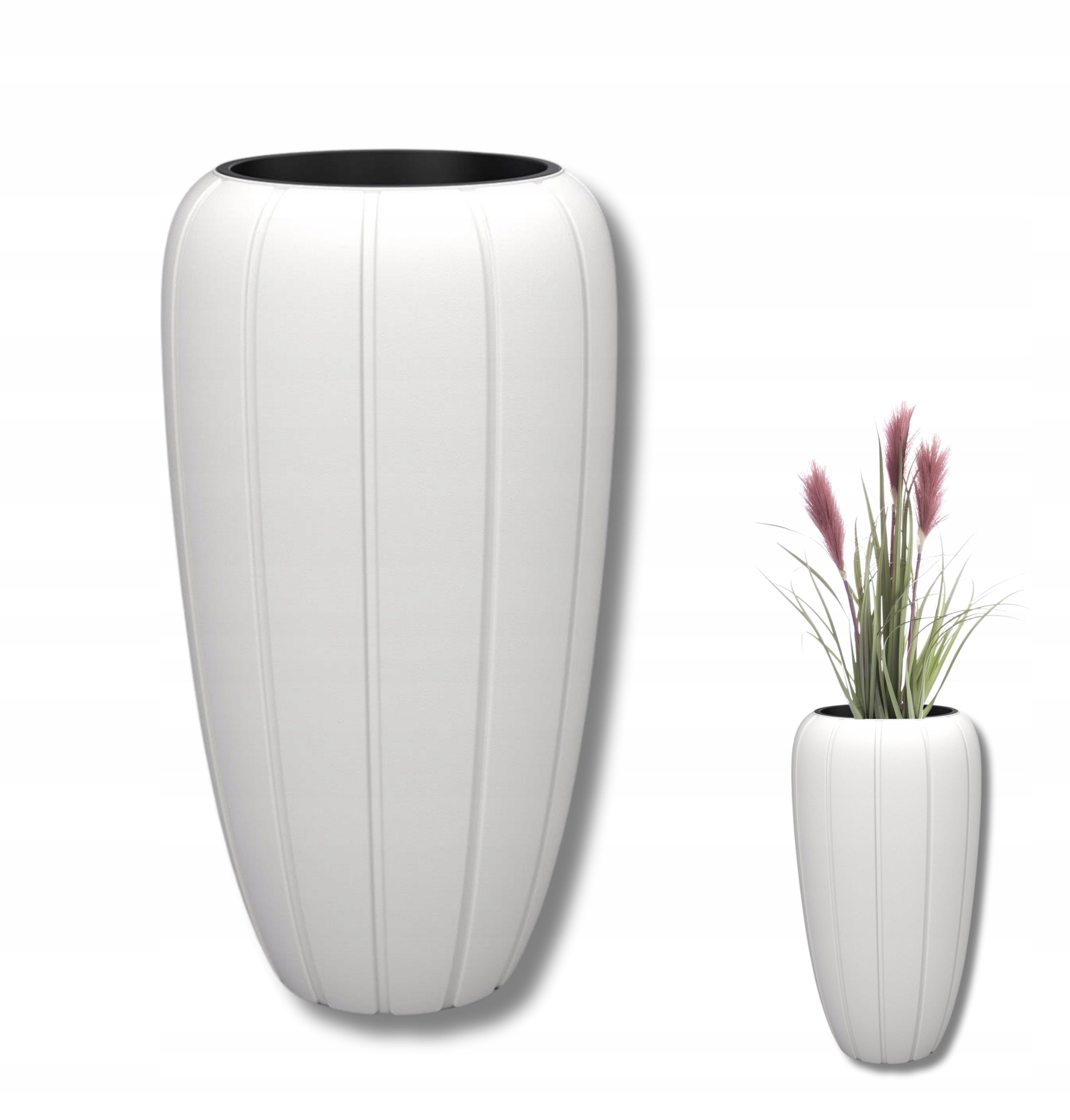 Planter GAJA High diameter 40cm height 78cm col. WHITE