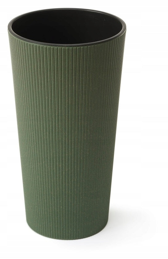 Planter LILIA JUMPER diameter 25cm col. WHITE eco wood (BEIGE) + cartridge Product height 46.6 cm