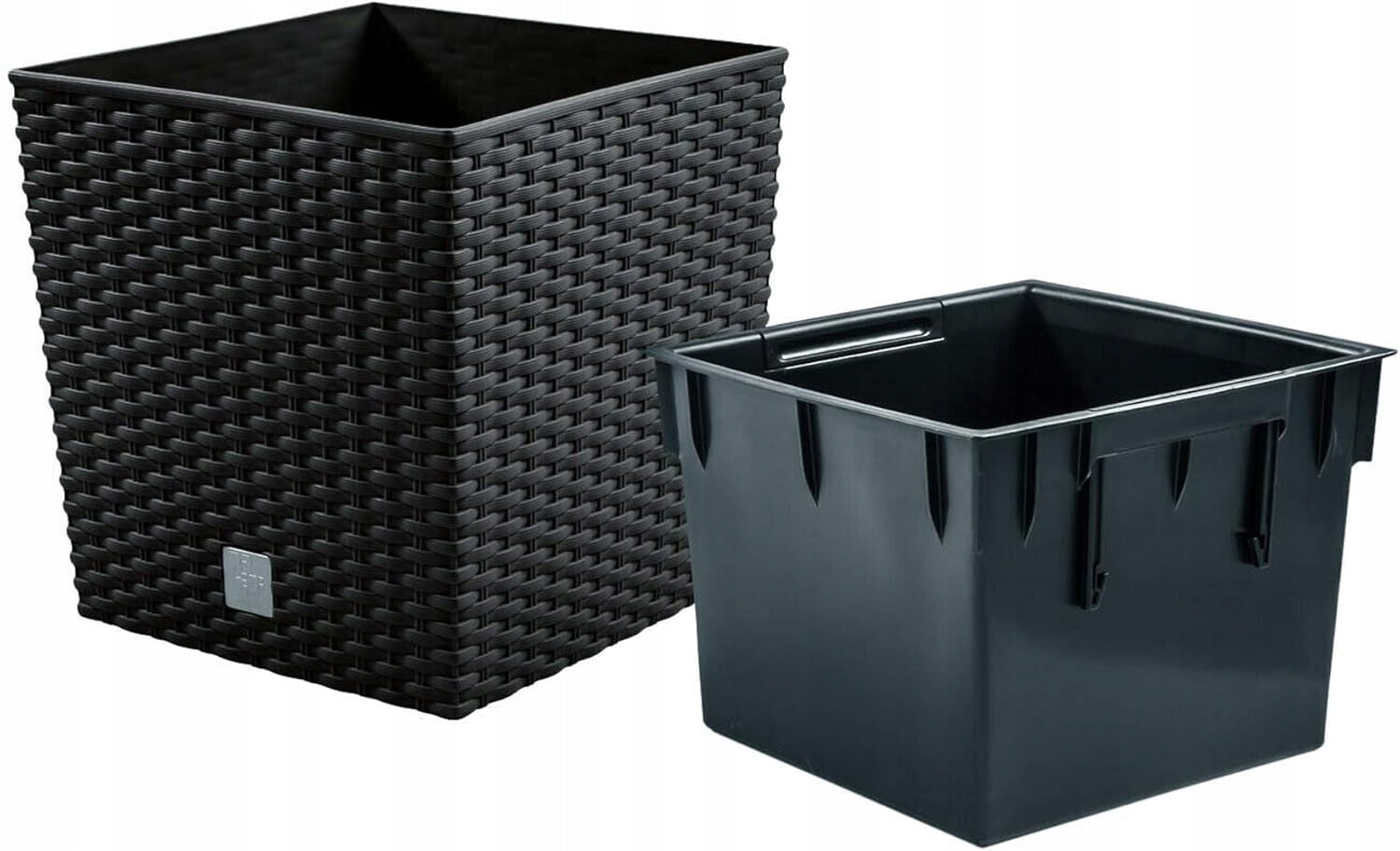 Planter, POT RATTAN COVER FOR BALCONY TERRACE FOR GARDEN ANTHRACITE Color gray
