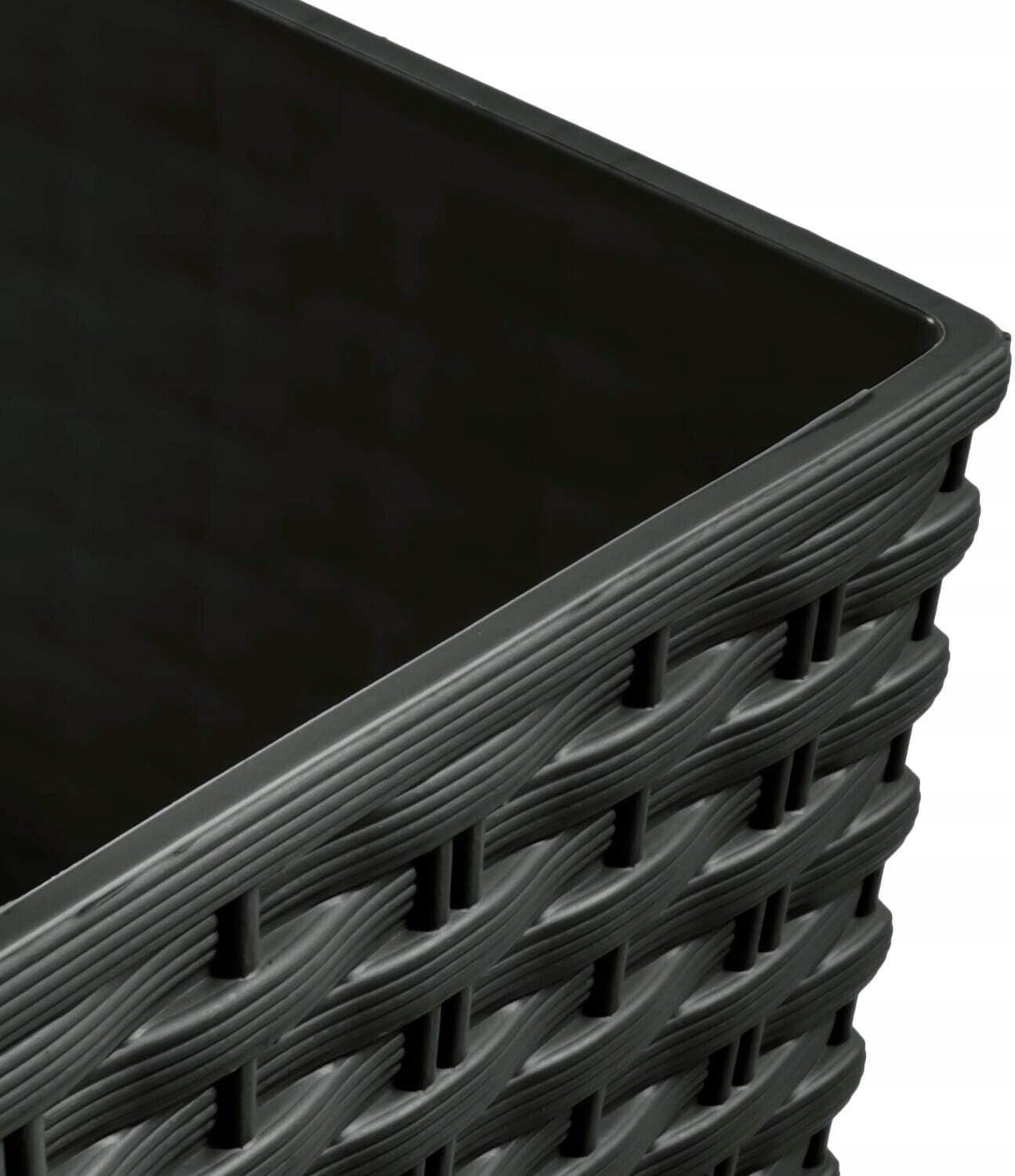 Planter, POT RATTAN COVER FOR BALCONY TERRACE FOR GARDEN ANTHRACITE Material synthetic material