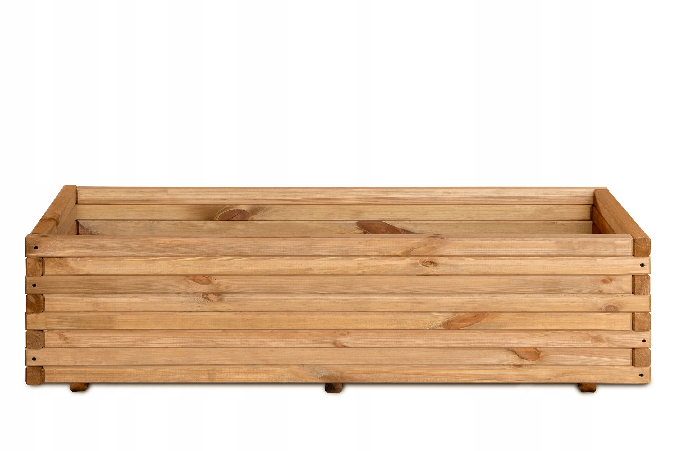 Planter Wooden Pine Solid Brown Terra 120x40x40 cm Thickness 3.5 cm Manufacturer code Brązowa Terra 120