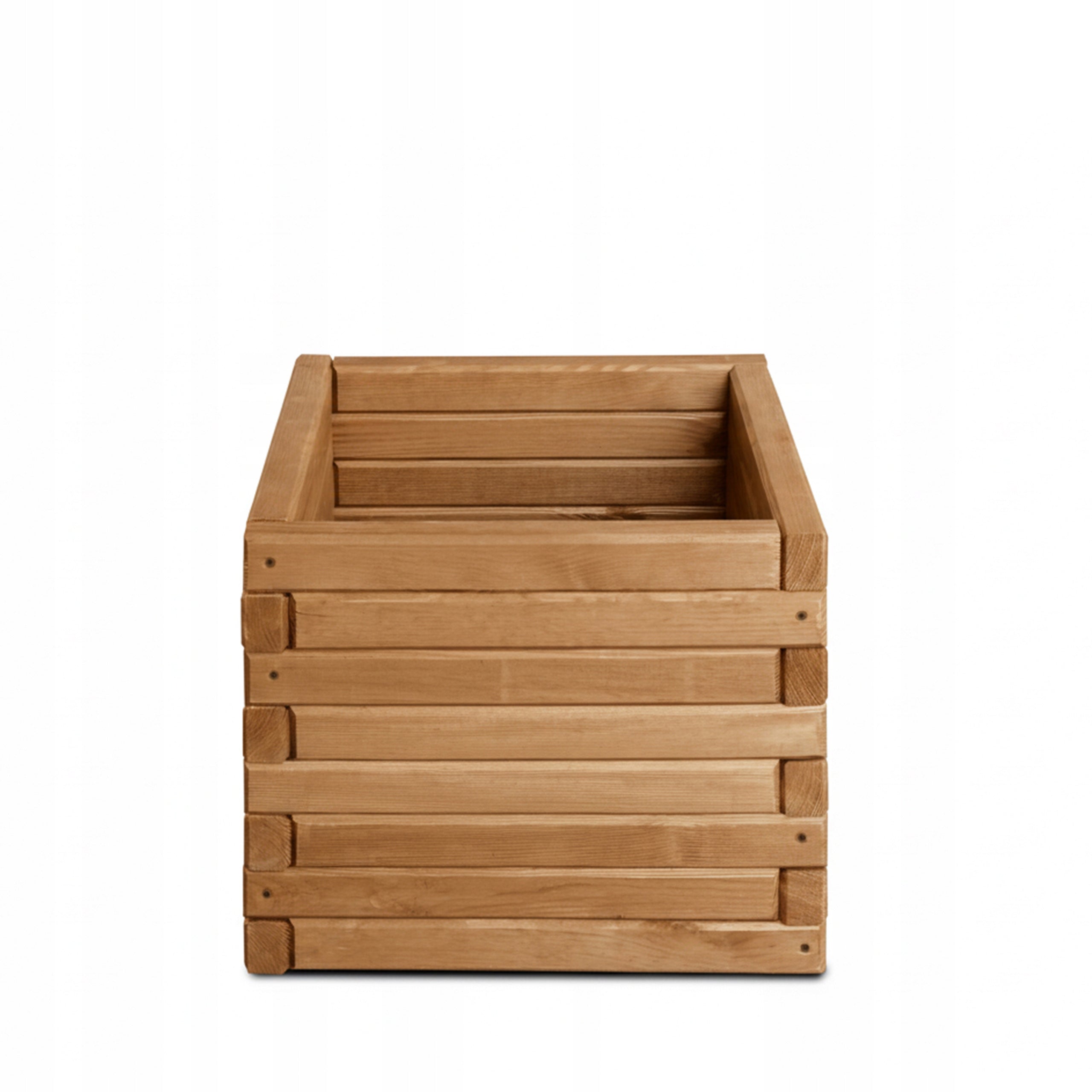 Planter Wooden Pine Solid Brown Terra 40x40x40 cm Thickness 3.5 cm Material wood