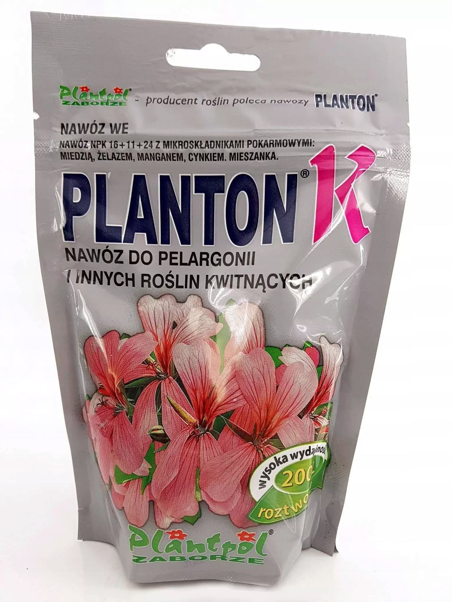Planton K fertilizer - for flowering 200 g Plantpol Manufacturer Plantpol