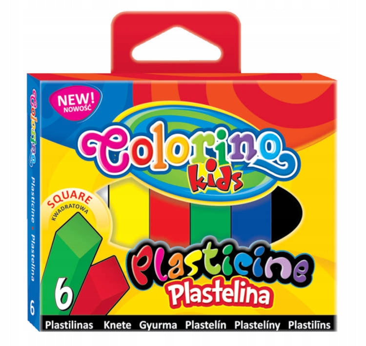 Plastilin Colorino, quadratisch, 6 Farben 