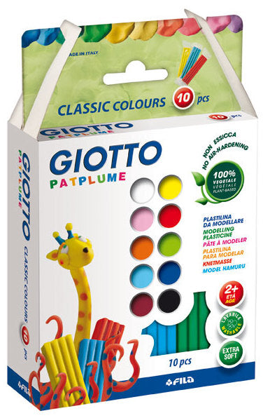 Plastilin 10sp Fila GIOTTO Patplume 10x20g 512900 