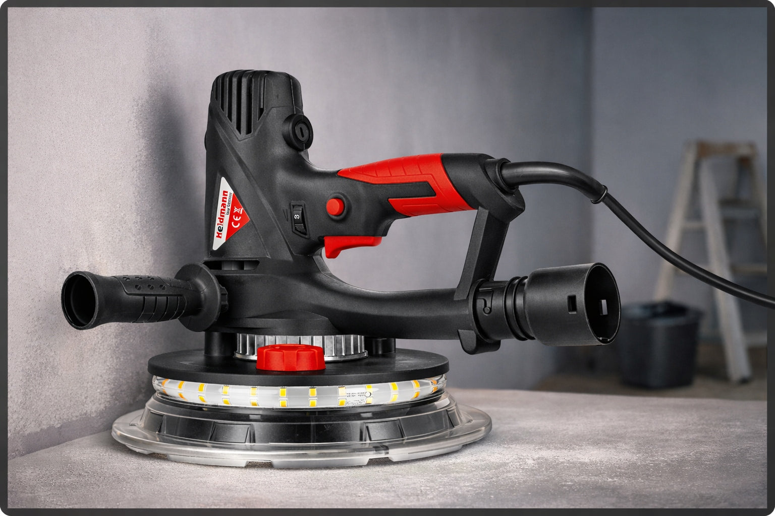 Plaster Grinder Wall Ceiling LED 360° 190mm 1800W Brand Heidmann