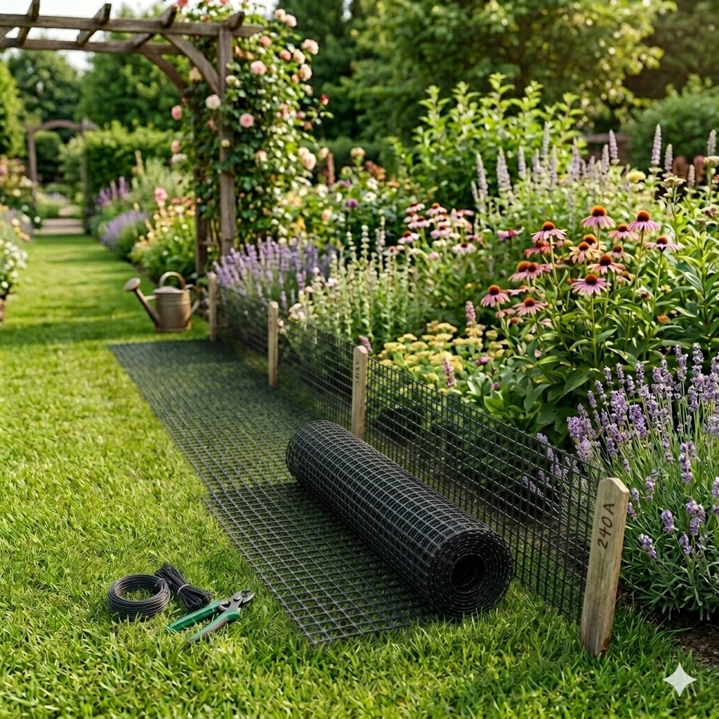 Plastic Discount Mesh BLACK 60cmx50m Strong UV Garden Mesh 0,6x50m Height 0.6 m