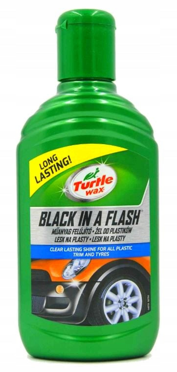 Plastic Renovation Preparation Turtle Wax Black in a Flash 300ml