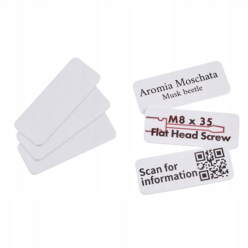 Plastic Self-Adhesive PVC Labels 45x18mm for Colop E-mark, 50 pcs.