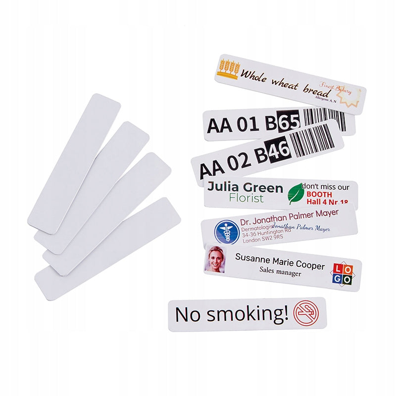 Plastic Self-Adhesive PVC Labels 80x18mm for Colop E-mark, 50 pcs.