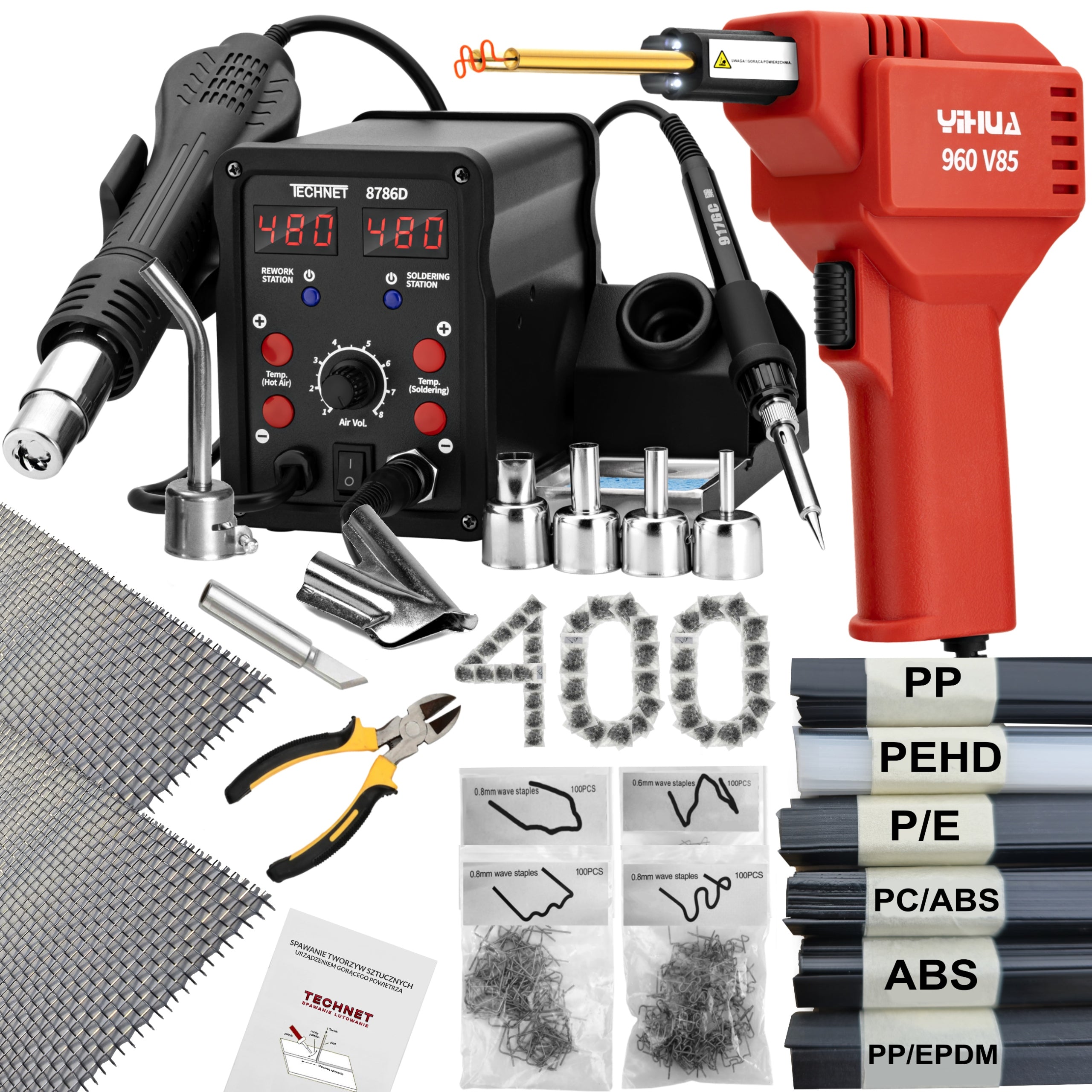 Plastic Welding Machine + STRONG STAPLER WELDING MACHINE 400xPLASTIC 8786D