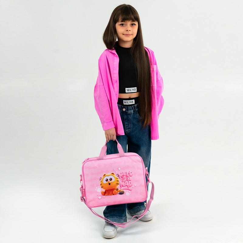 Plastic bag with strap for girls to school A4 Garfield Kite Manufacturer code GF26-589