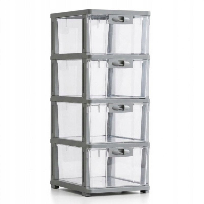 Plastic bookcase on wheels drawer cabinet wardrobe 66x 34x 26cm PO21
