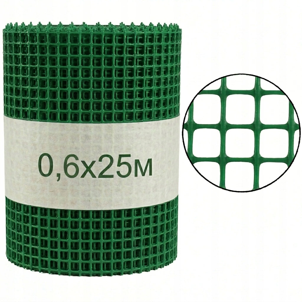 Plastic discount net GREEN 60cmx25m strong garden net 0,6x25m