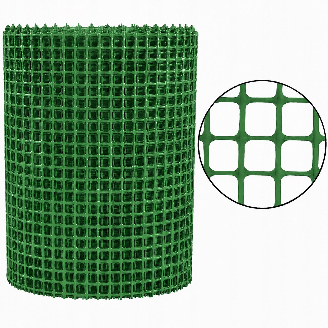 Plastic discount net GREEN 60cmx50m strong garden net 0,6x50m Manufacturer code Siatka PCV K60/15 50m Zielona