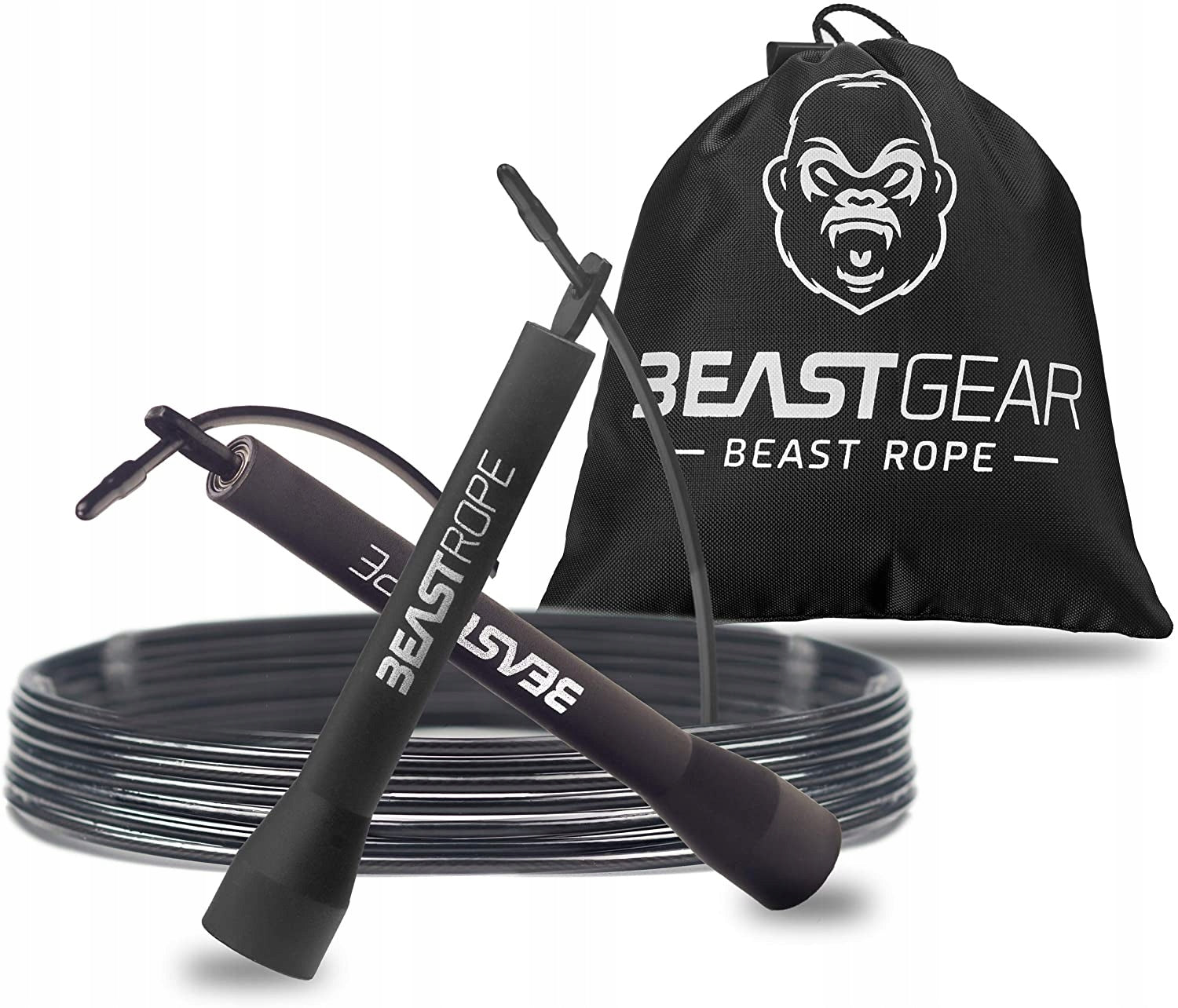 Plastic jump rope Beast Gear 280 cm black Manufacturer code X000JA0RU7