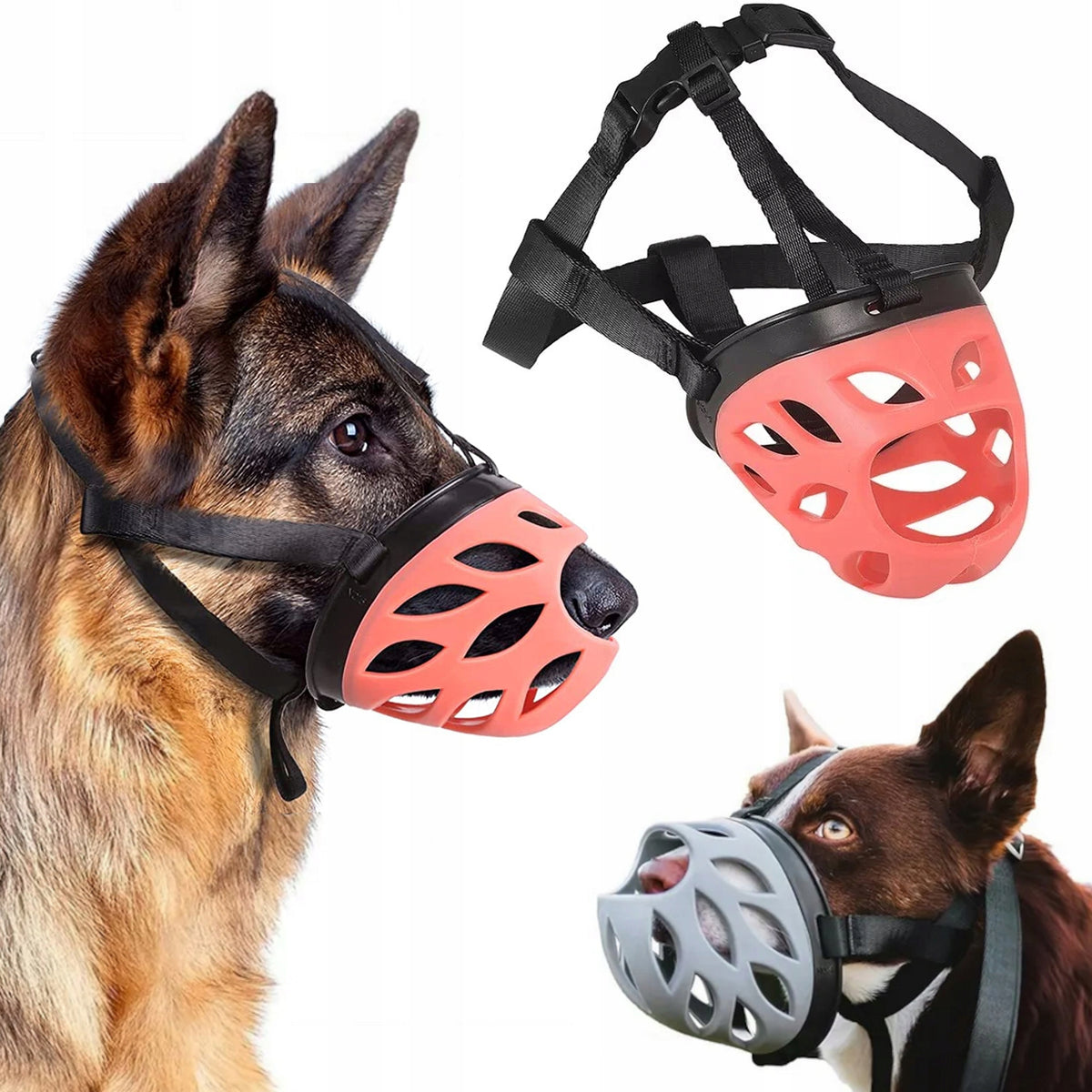 Plastic muzzle red XS