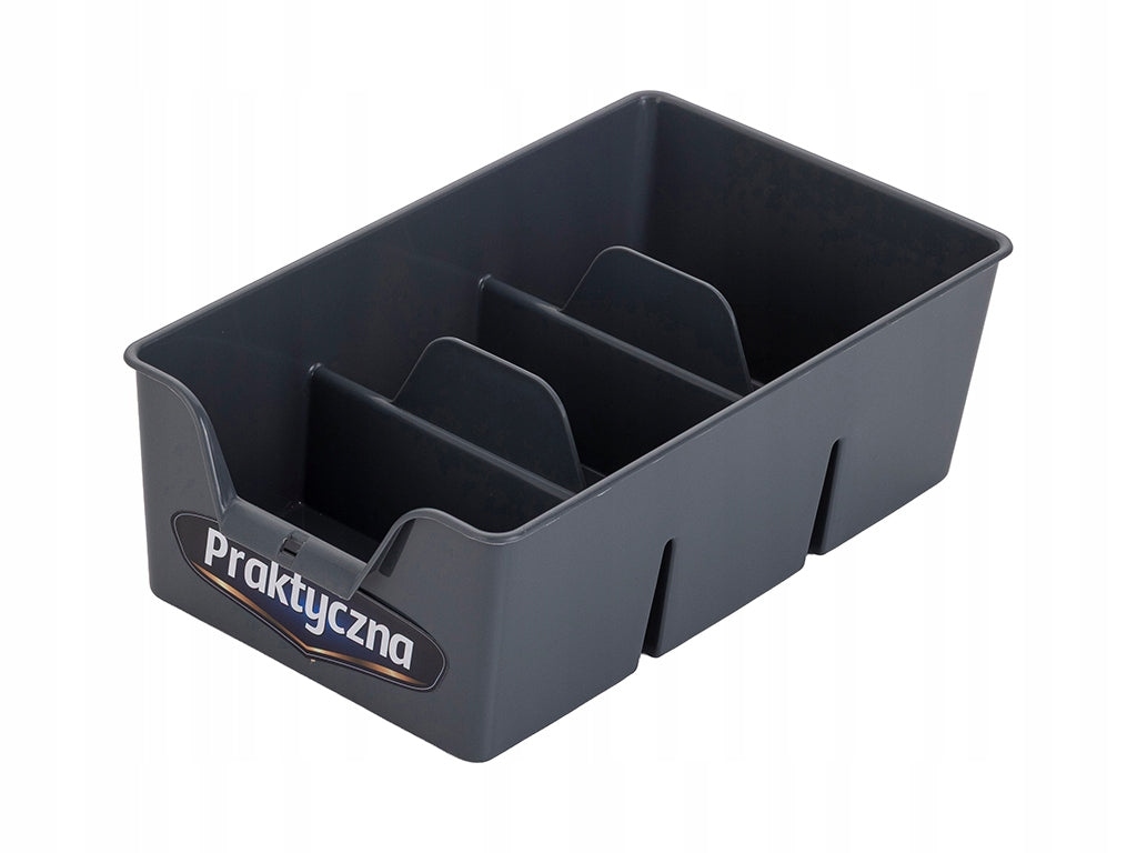 Plastic organizer Bentom S 22x13,5 cm dark grey for drawer