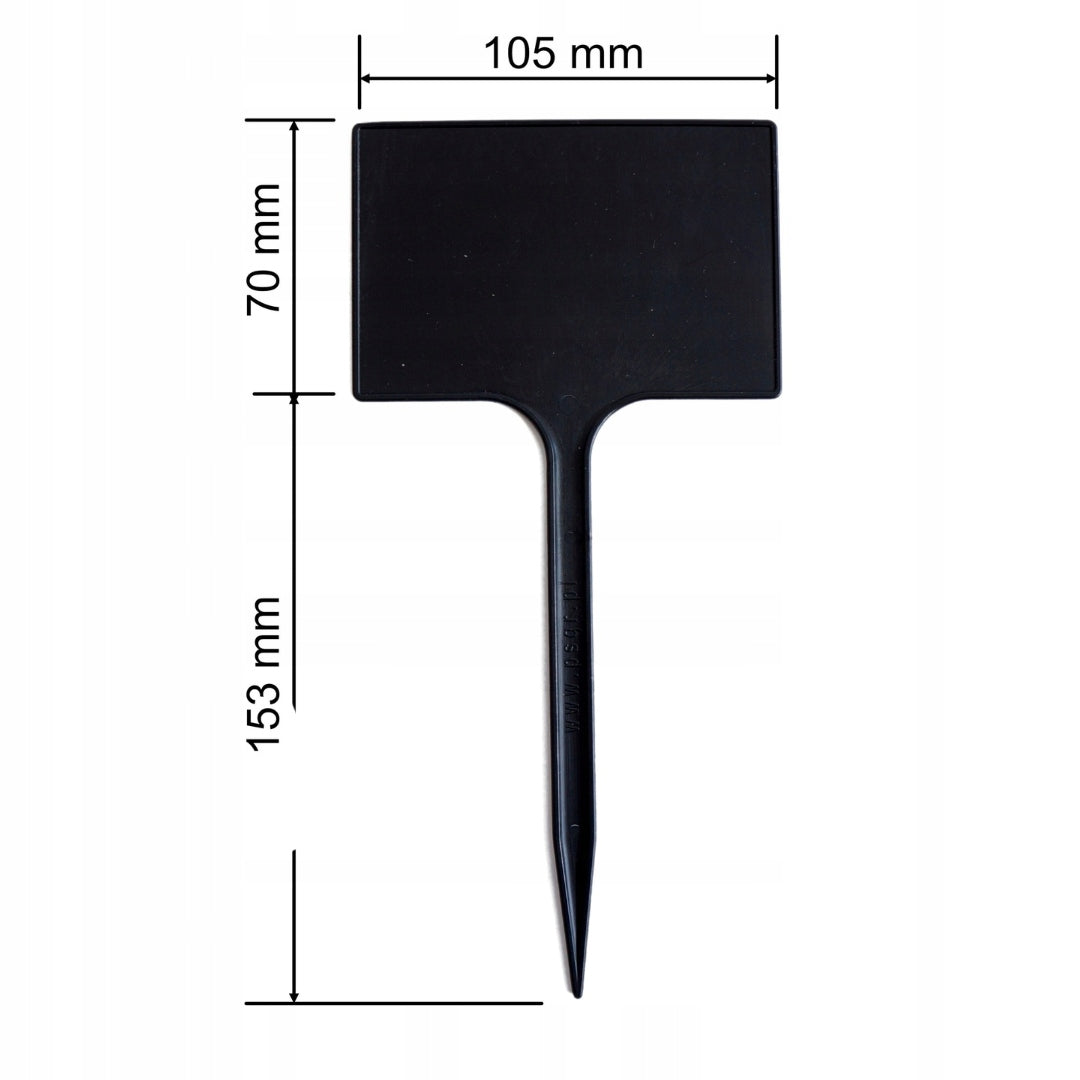 Plates Plant labels 7x10,5cm VEGETABLE FLOWERS for DESCRIPTION BLACK +marker Kind standing
