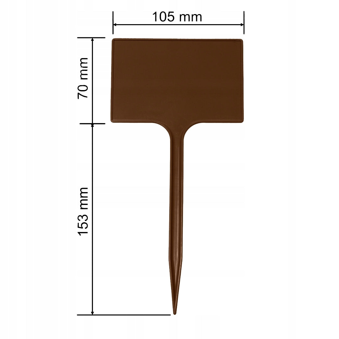 Plates Plant labels 7x10,5cm VEGETABLE FLOWERS for DESCRIPTION Brown Number of pieces 50 pcs