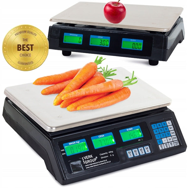Platform Scale Shop Electronic LCD DISPLAY 40KG Brand Verk Group