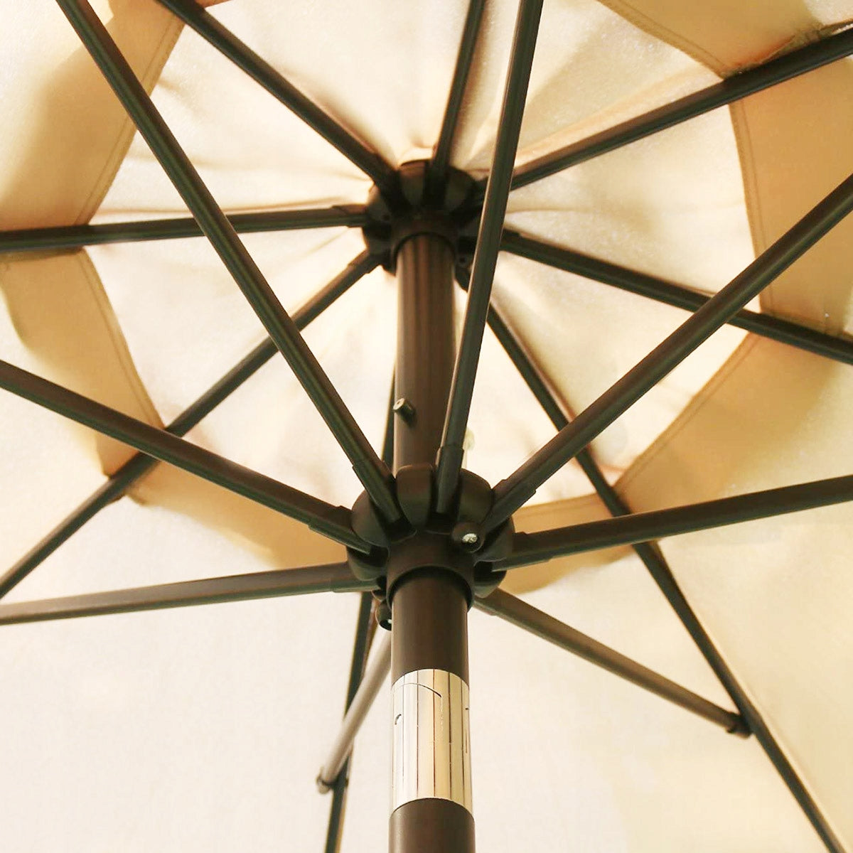 Plating Removable Material Garden Umbrella 300 cm 8 Beige Manufacturer Ferocity
