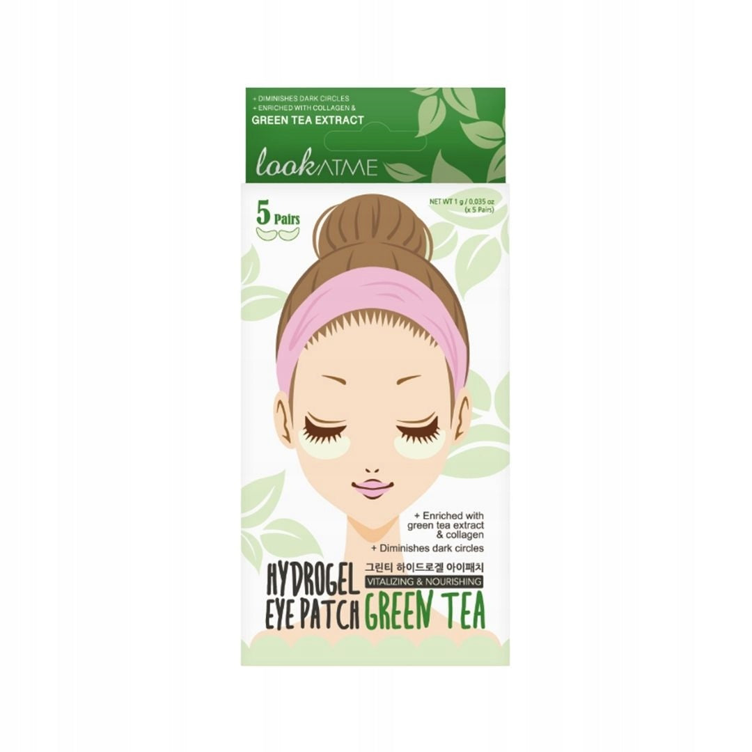 Hydrogel-Augenmaske mit Grüntee-Extrakt und Kollagen Look At Me, 5 Paar 