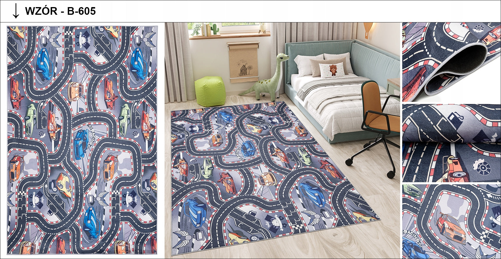 Play Carpet 160x230 Anti-slip Printed Children's Colorful Fashionable Brand Dywany Chemex