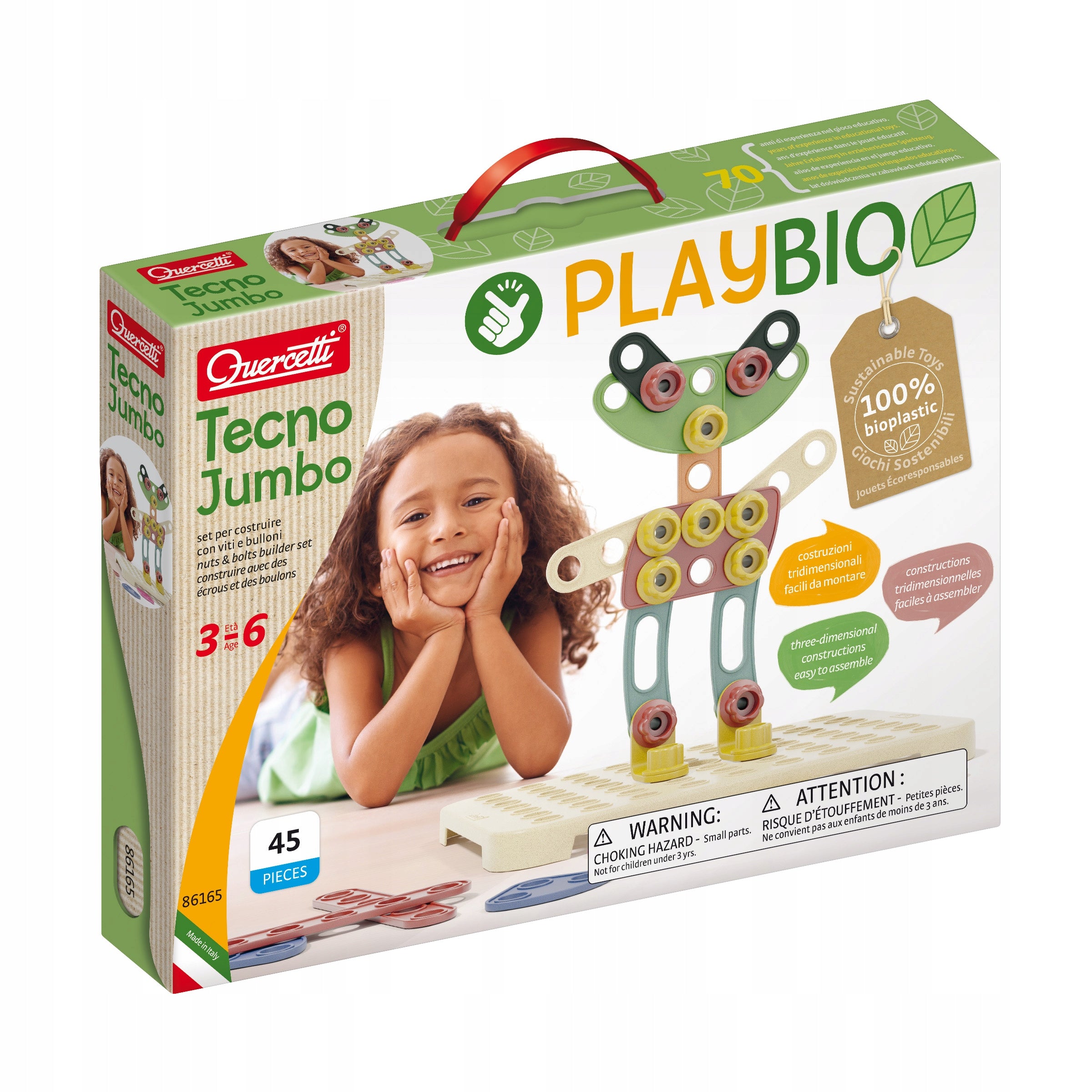 Konstruktorius Quercetti Play Bio Tecno Jumbo 86165, 45 d.