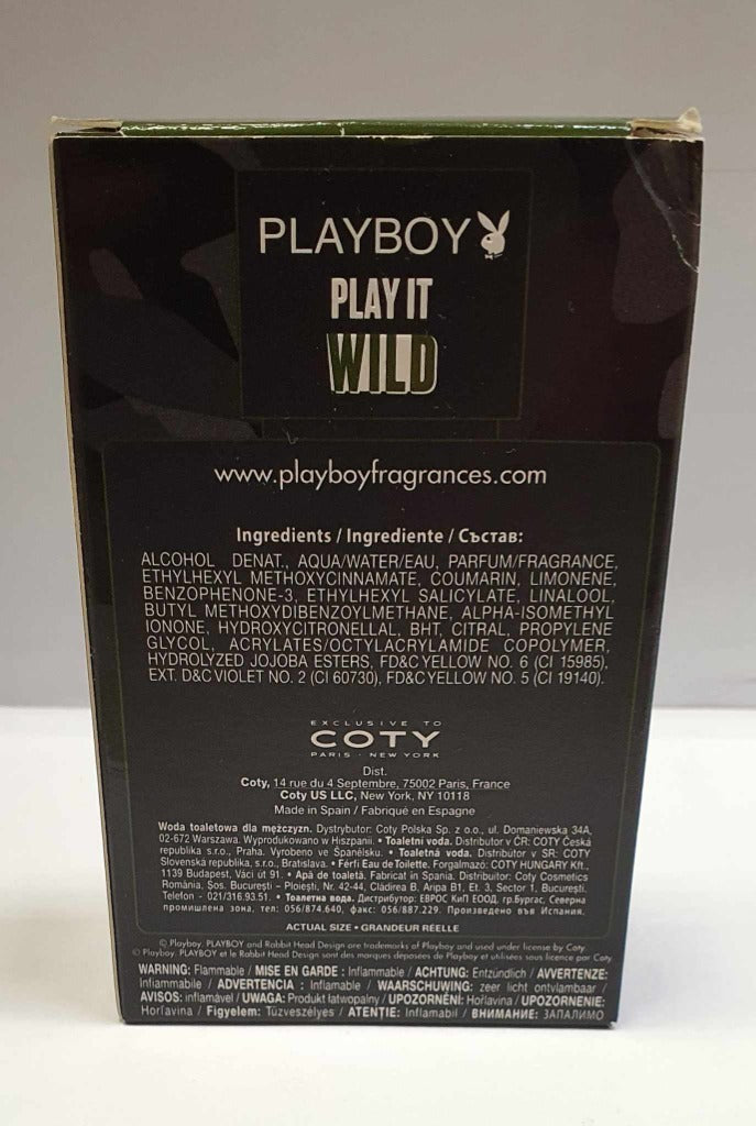 Playboy Play It Wild For Him 50 ml EDT vintage release 2015 Packaging status original
