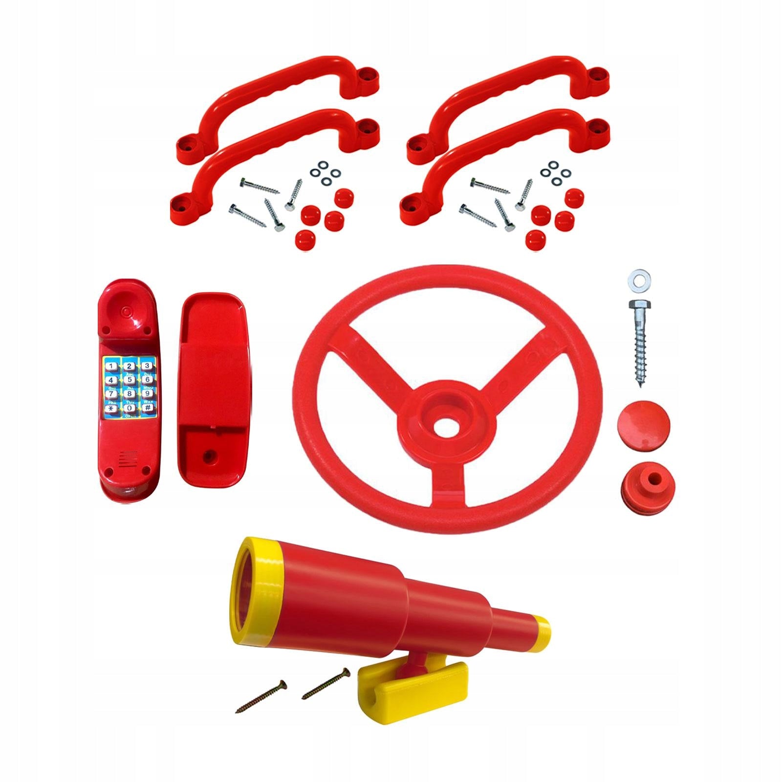 Playground Toy Set Swingset Pretend Toy Playground Handles Playset Red EAN (GTIN) 6902753552932