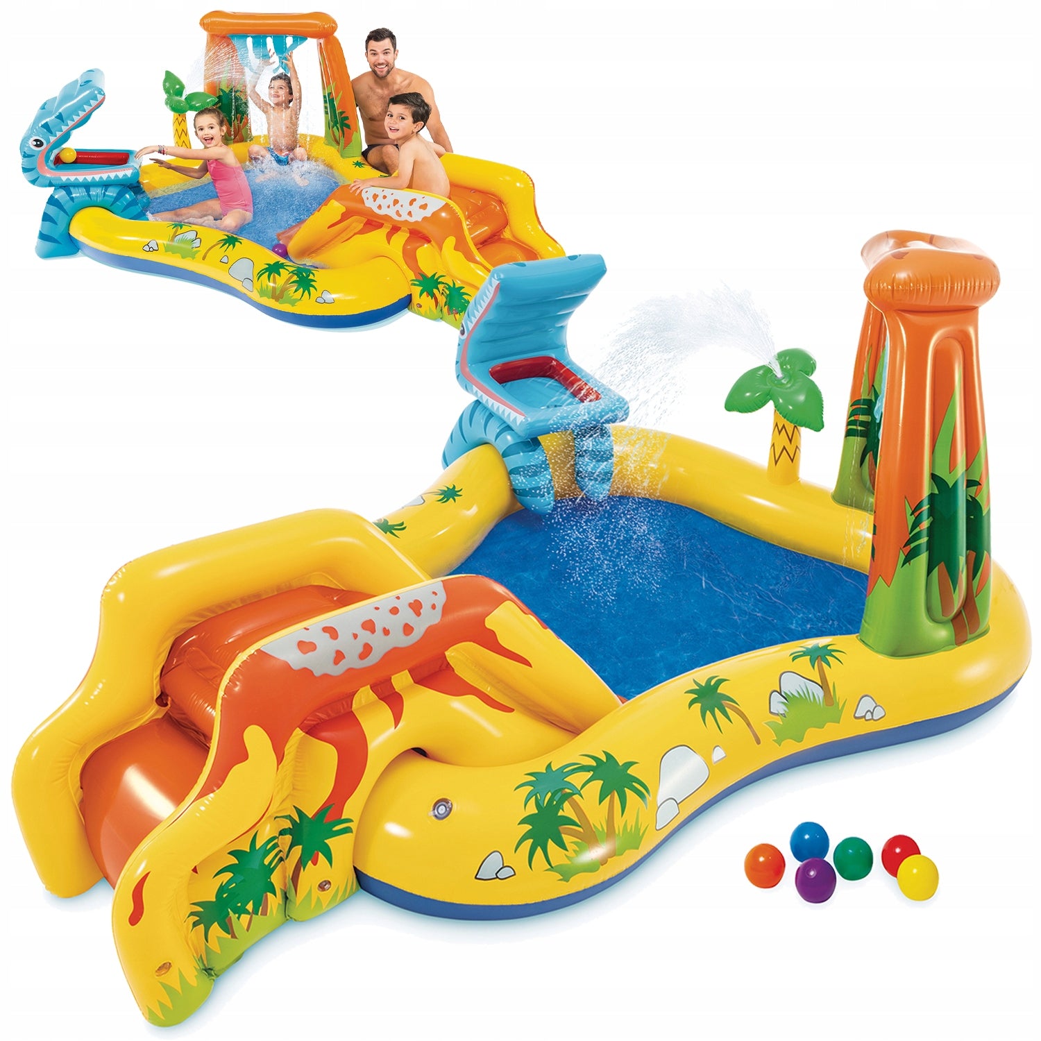 Playground Water Pool Inflatable Children Slide Intex
