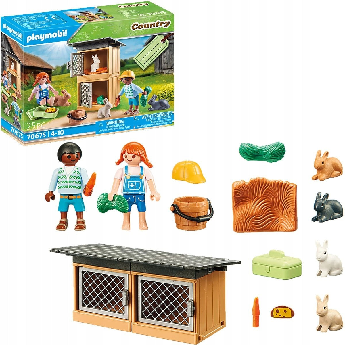 70675 PLAYMOBIL, Geschenkset für Kinder und Kaninchen 