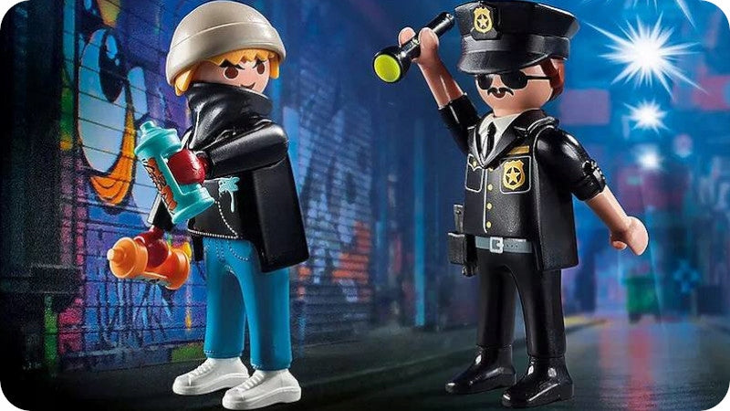70822 PLAYMOBIL, DuoPack Polizist und Straßenkünstler 